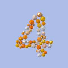 Multicolored Particle Sphere Style Alphabet 