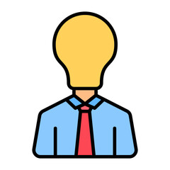 Business Idea Flat Multicolor Icon