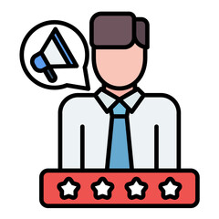 Brand Ambassador Flat Multicolor Icon