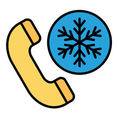 Cold Calling Flat Multicolor Icon