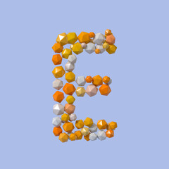 Multicolored Particle Sphere Style Alphabet 