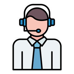 Customer Service Flat Multicolor Icon