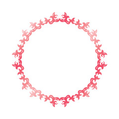 素材_フレーム_春をイメージしたピンクの飾り枠。シンプルで高級感のある囲みのデザイン。字無