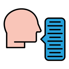 Word Of Mouth Flat Multicolor Icon