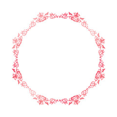 素材_フレーム_春をイメージしたピンクの飾り枠。シンプルで高級感のある囲みのデザイン。字無