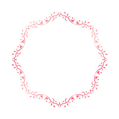 素材_フレーム_春をイメージしたピンクの飾り枠。シンプルで高級感のある囲みのデザイン。字無