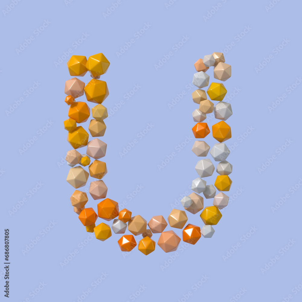 Aufkleber multicolored particle sphere style alphabet 