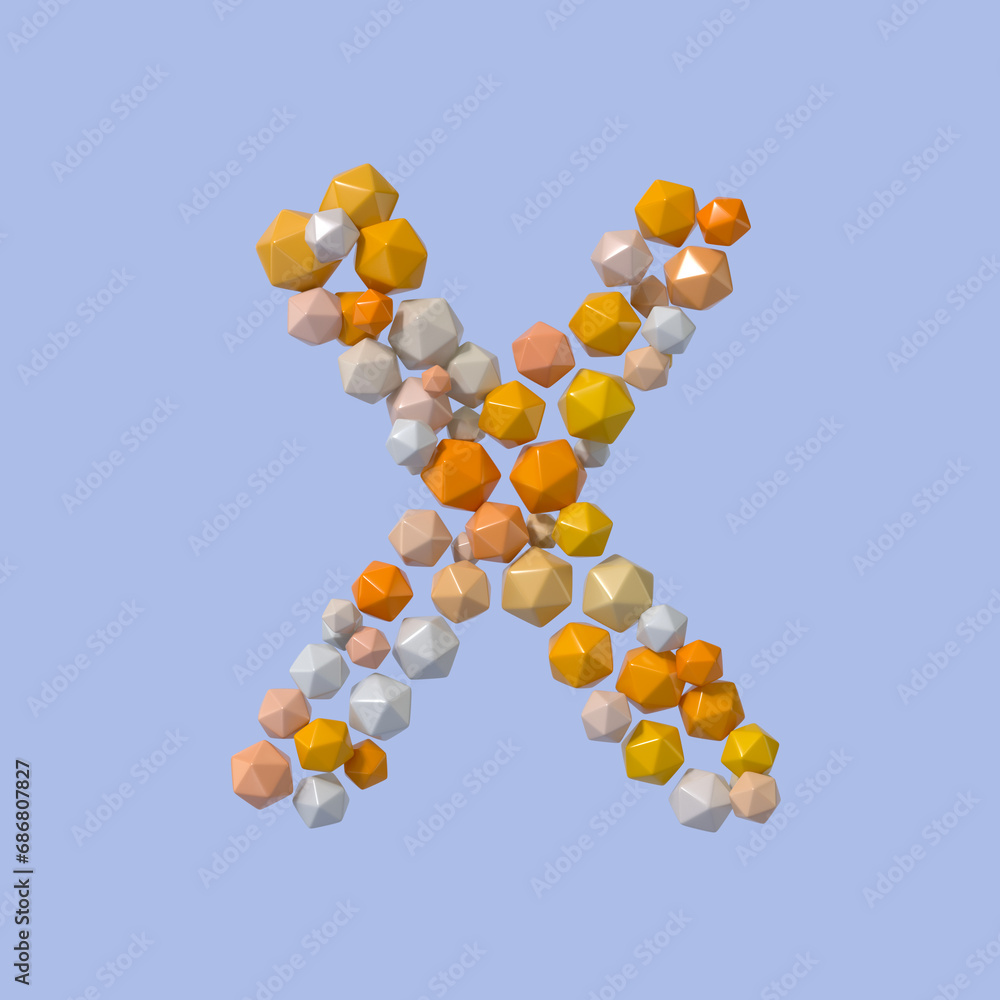 Aufkleber multicolored particle sphere style alphabet 