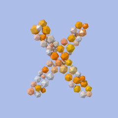 Multicolored Particle Sphere Style Alphabet 