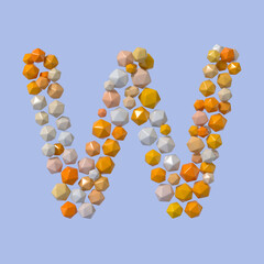 Multicolored Particle Sphere Style Alphabet 