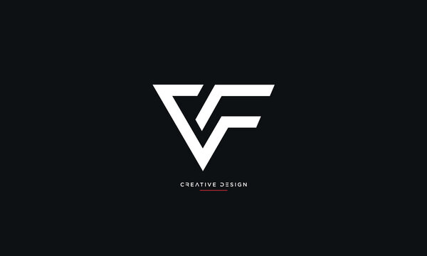 Alphabet letters VF or FV logo monogram