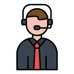 Operator Flat Multicolor Icon