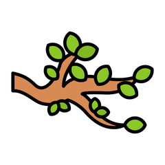 Branch Flat Multicolor Icon