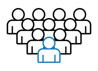 Symbol, ikona ludzi. Plik wektorowy.