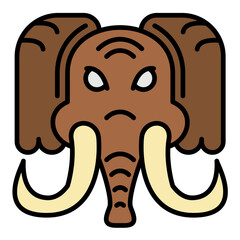 Mammoth Flat Multicolor Icon