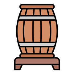 Barrel Flat Multicolor Icon