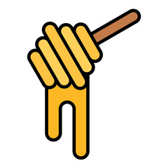 Honey Flat Multicolor Icon