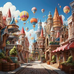 Candy Land Dreams, Journey through the Enchanted Streets and Castle