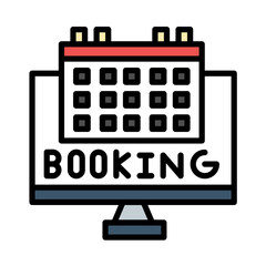 Booking Flat Multicolor Icon