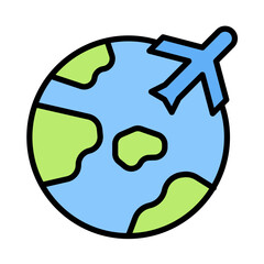 Travel Flat Multicolor Icon