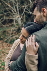 Man with woman in nature