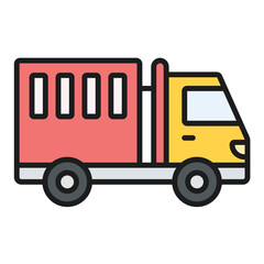 Transportation Flat Multicolor Icon