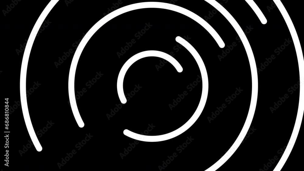 Poster white circle lines. computer generated 3d render