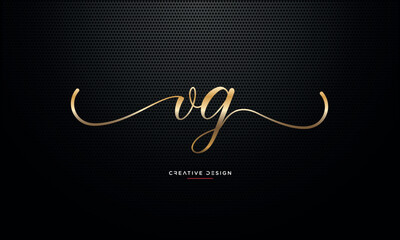 VG or GV Alphabet letters logo monogram