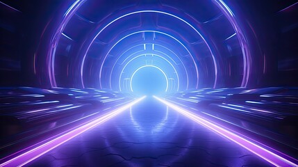 Neon tunnel background.