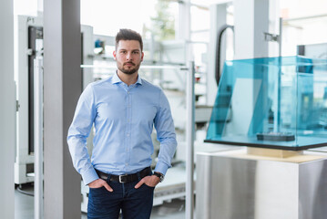 Portrait of man in factory