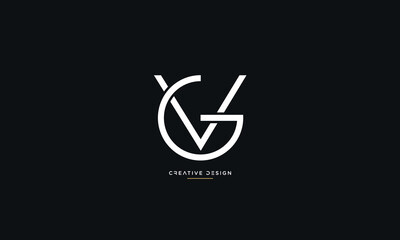 VG or GV Alphabet letters logo monogram