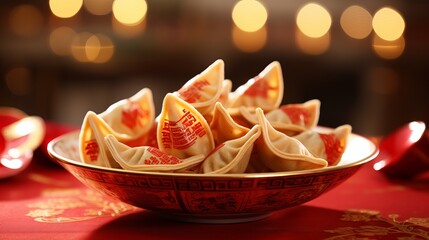 Fortune cookies are part of the chinese new year celebration