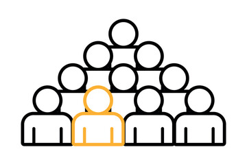 Symbol, ikona ludzi. Plik wektorowy.