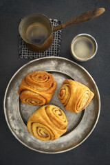 Home-baked Franzbroetchen