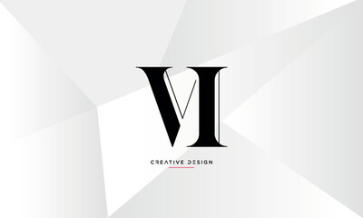 Alphabet letters icon logo VI or IV 