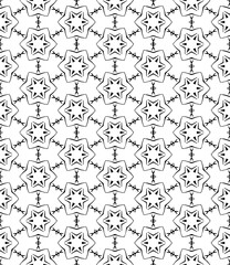 Black seamless abstract pattern. Overlay for background and backdrop. Ornamental design. PNG graphic illustration with transparent background.