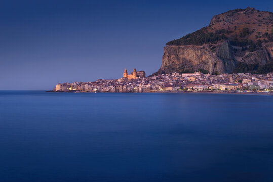 Italy, Sicily, Cefalu in the evening