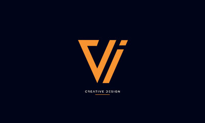 Alphabet letters icon logo VI or IV 