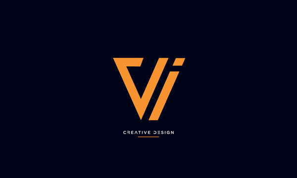 Alphabet letters icon logo VI or IV 