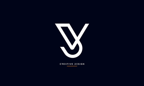 VJ or JV Alphabet letters logo monogram