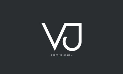 VJ or JV Alphabet letters logo monogram