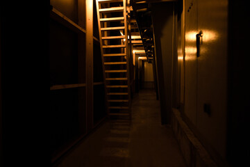 dark empty corridor with stairs