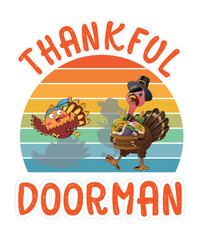 Doorman Job Funny Thanksgiving Svg Design
These file sets can be used for a wide variety of items: t-shirt design, coffee mug design, stickers,
custom tumblers, custom hats, printables, print-on-deman