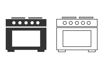 Oven icon. Kitchenwave stove background vector ilustration