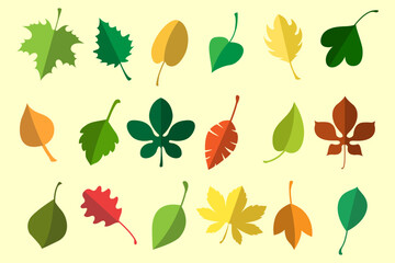 autumn leaves set, autumn leaves collection, set of autumn leaves