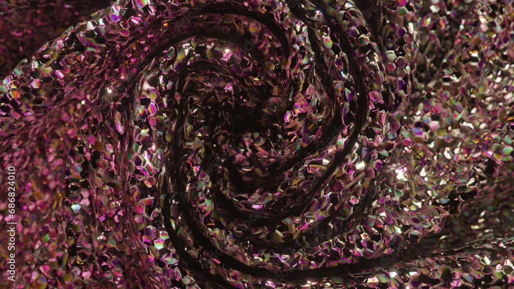 Poster a fabric galaxy glimmers with a myriad of sequins, creating a cosmic swirl in this mesmerizing 3d il