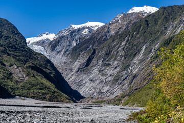 Franz Joseph Glacier on the west side of the South Island of New Zealand