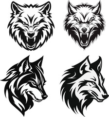 wolf head logo vector