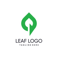 Trendy leaf logo design vector idea with creative concept