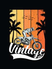 vintage Bike T shirt design Vector,  illustration Vector,             Adobe Stock